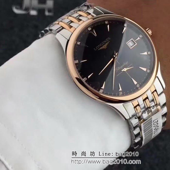 LONGINES浪琴 商務百搭 正明珠機械時尚男士腕表 WSS2234